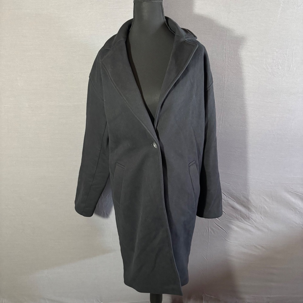 Alo Yoga VIP Blazer Trench Coat Womens Black W445R XXS Longline Oversized Jacket